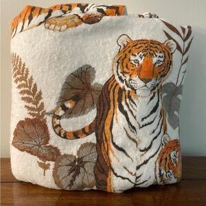 Vintage wool Tiger Print Blanket